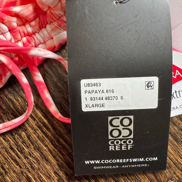 Coco Reef Bra Sized 40DD underwire bikini top XL bikini bottom tie dye NEW swim - Picture 11 of 11